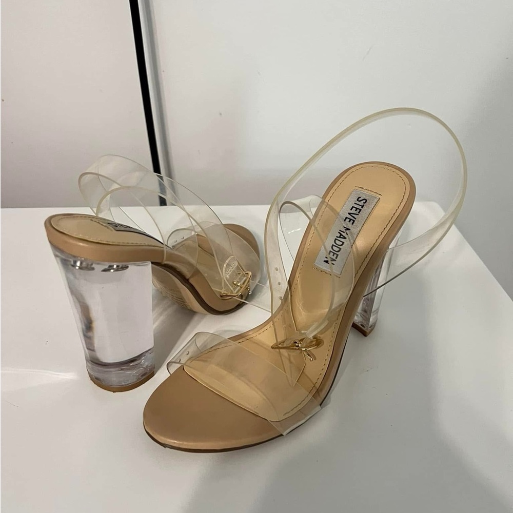 Steve Madden Women's Clear Heeled Sandals